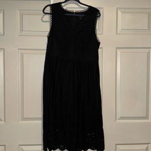 Black eyelet dress